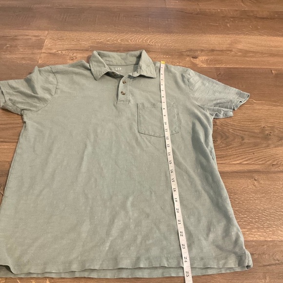 Men’s Gap Lived In Slub Polo in moss green, M - Picture 5 of 6